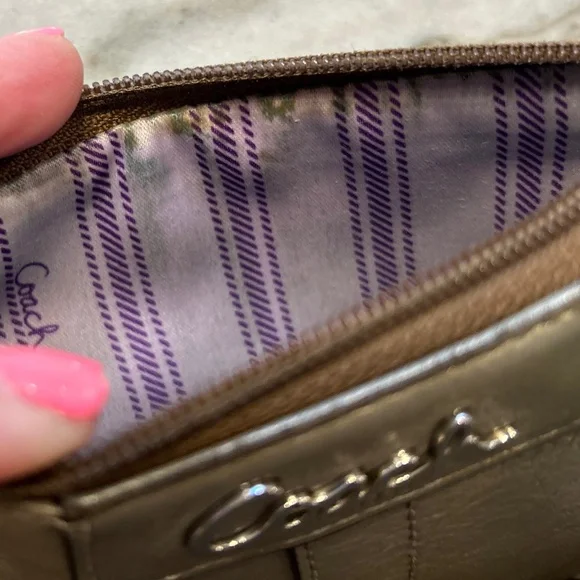 Coach Ashley Bronze Metallic Leather Hippie Shoulder Crossbody BUNDLE - Picture 12 of 12